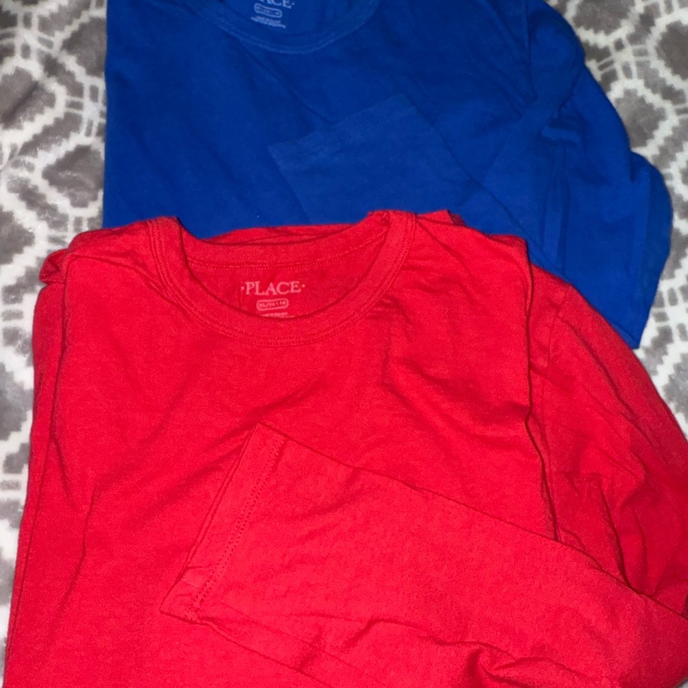 Place Red and Blue Long Sleeve Tees for Kids